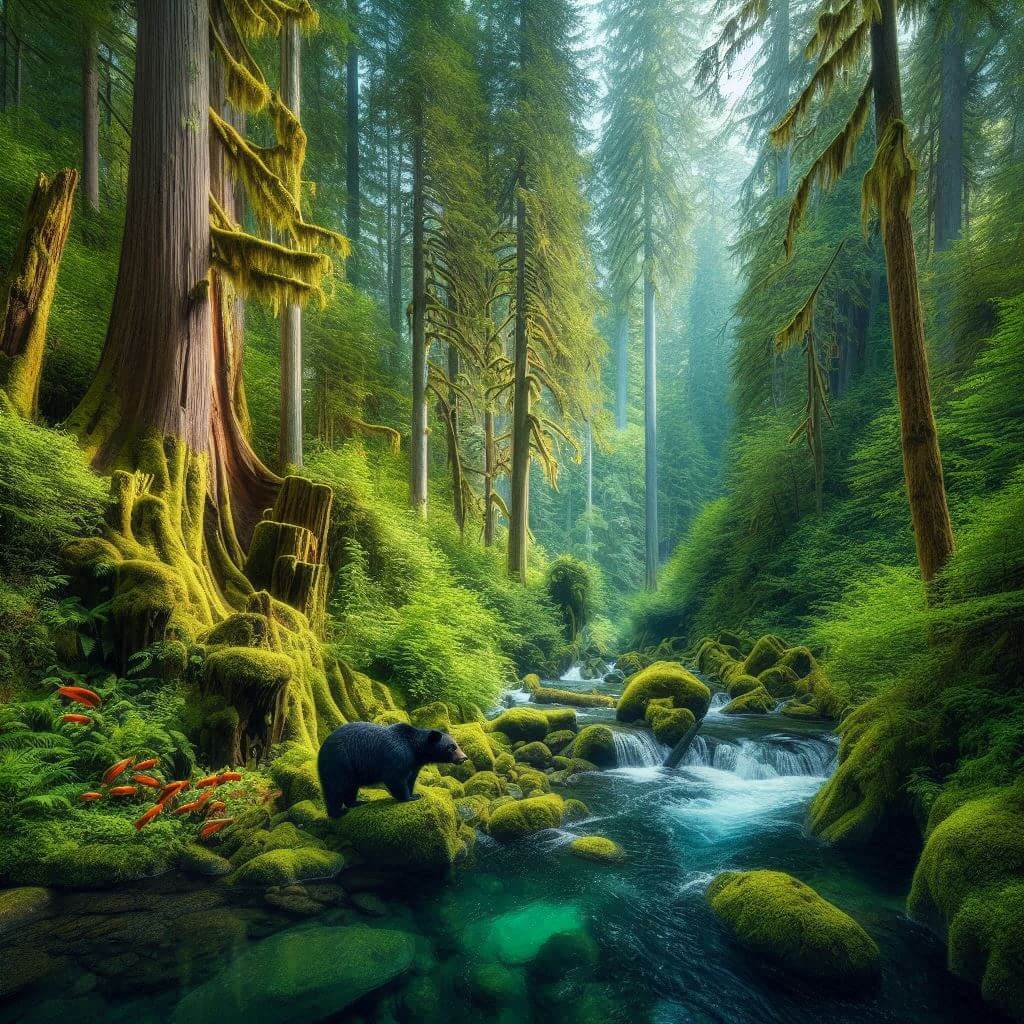 The Great Bear Rainforest in Canada
